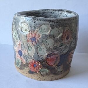 Handcrafted Floral Ceramic Vase